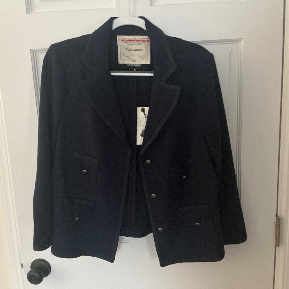 Anthropologie Navy Blue Blazer new with tags Size 14